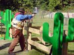 Rusty Marlin shooting The Wild Bunch stage.